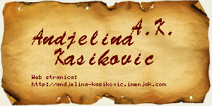 Andjelina Kašiković vizit kartica